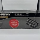 Vtg Nos Husky Metal Portable Toolbox Chest Black 20 W/ Tray & 30P Mechanics Set. Fixed Price $59.96.