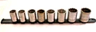 Craftsman 8-PIECE 12 Point Med. 1/2"DRIVE Sae Sockets 11/16"-1 1/16"47507-47515. Fixed Price $24.95.