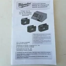 Milwaukee Charger Cat. No. 48-59-0255 Operators Manual. Fixed Price $13.84.