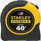 (6)-STANLEY Sae Fatmax 40' 1-1/4" Wide Blade Tape Measure 33-740L. Fixed Price $264.89.