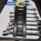 Kobalt 7 Piece Ratcheting PRO90METRIC Wrench Set #0338362 Life Time Guarantee. Fixed Price $45.00.