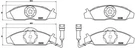 Brembo 15 003 Brake Pad Set, Disc For Daewoo, Sangyong. Fixed Price $89.01.