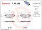 Brembo 23 105 Brake Pad Set, Disc For Fiat, Suzuki. Fixed Price $64.45.