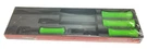New Snap-on Green 12" 18" 24" Long Striking Prybar Set SPBS704AG. Fixed Price $259.99.