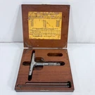 Lufkin Micrometer Depth Gauge Silver No. 514 Vintage Machinist Tool Wooden Case. Fixed Price $45.00.