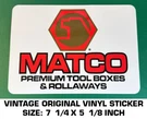 Matco Premium Tool Boxes - Vintage Original Vinyl Decal Sticker Automotive. Fixed Price $10.17.