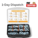 240PC Grease Fittings Kit Sae Metric Zerk Nipples 1/4 1/8 M6 M8 M10 Set. Fixed Price $32.82.