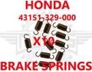New Brake Shoe Springs Honda 10-PACK 43151-329-000 Free Shipping. Fixed Price $15.97.