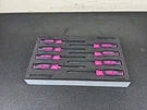 #BN763 Snap-on Tools New FMSGD03B Mini Screwdriver Pick Set Pink. Fixed Price $239.95.