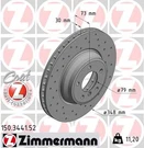Zimmermann 150.3441.52 Sport Disc Brake Rotor For Select 07-15 Bmw Models. Fixed Price $213.99.