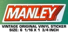 Manley - Vintage Original Vinyl Decal Sticker Engine Performance Racing. Fixed Price $6.52.