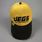 Jegs High Performance Head Gear Yellow/black One Size Fits All Cap. Fixed Price $12.95.