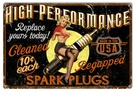 Vintage Style Metal Sign Performance Spark Plugs By Steve Mcdonald. 16X24. Fixed Price $50.31.