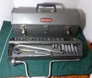 Vintage Craftsman Socket Set W/toolbox 28 Piece 12PT -v- Series 1/2 Drive. Fixed Price $120.00.