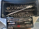 93PC Kobalt Mix Socket Wrench Set 1/4, 3/8, 1/2 Dr., Sae/metric + 18PC Apex Bits. Fixed Price $117.77.