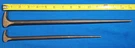 Snap-on 1650 , 1250 Piece Ladys Foot Rolling Head Pry Bar 15" & 12" Long. Fixed Price $70.00.