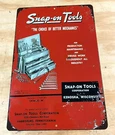 Snap On Tools Box Aluminum Metal Rusted Looking Sign 12X18. Fixed Price $28.95.