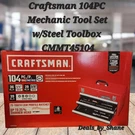 Craftsman Piece Mechanic Set W/steel Toolbox (CMMT45104). Fixed Price $211.65.