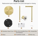Kes Gold Free Standing Toilet Paper Holder Sus 304 Stainless Steel Rustproof. Fixed Price $35.00.