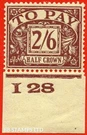 Sg. D18. R18. 2/6 Purple Yellow. A Fine Unmounted Mint Control " I28 Im B89700. Fixed Price $302.24.