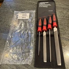Snap On SGHBF500A Red 4 Pc File Handle Set With Pouch New. Fixed Price $259.95.