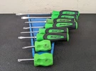 #BM480 Snap-on Tools Green Piece Soft Grip Screwdriver Set SGDX80BG. Fixed Price $169.95.
