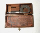 Vintage Lufkin Rule Co Micrometer Caliper W/ Wood Case No. 1641, Machinist Tool. Fixed Price $30.00.