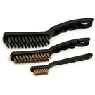 3-PIECE Wire Brush Set Stainless Steel, Brass Bristles With Plastic Handle. Fixed Price $10.99.