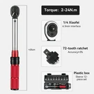 Rockbros 72-TOOTH Gear Professional Precision 1/4 In Drive Torque Wrench 2-24 Nm. Fixed Price $35.81.