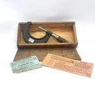 Vintage Lufkin No. 1912 1" - 2" Outside Micrometer Caliper Wood Box Papers Usa. Fixed Price $24.99.