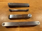 Vintage L.s. Starrett No. 467, Blackhawk MT-1049 & "mac"mini Thickness Gages (4). Fixed Price $24.00.