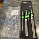 Snap On SGHBF500AG Green 4 Pc File Handle Set With Pouch New. Fixed Price $239.95.