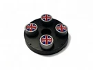 Mini Cooper Union Jack Logo Silver Valve Stem Caps - Set Of New Oem 3611042994. Fixed Price $39.99.