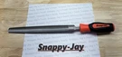Snap-on Tools New Orange Soft Grip Half Round Blade File SGHF616B 10HR. Fixed Price $84.95.