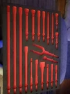 Snap-on Tools New Red Foam Organizer Tray For PHG1020BKFR Air Hammer Bit Set. Fixed Price $119.99.