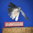 Starrett 172A Thickness Gage 9 Leaves Locking Device Used. Fixed Price $20.00.
