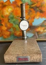 Starrett 653G Pink Granite Comparator Stand With No 655-141 Indicator. Fixed Price $600.00.