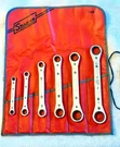 Snap-on Pc Sae Double Box End Ratcheting Wrench Set C-62B 1/4"-15/16" W/ Roll. Fixed Price $164.99.