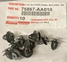 2002-2025 Toyota/lexus/ Scion Rocker Panel Molding Clip 75867-AA010 (10 Pieces). Fixed Price $33.00.