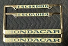 Nos Hondacar Escondido Dealer License Frames Cvcc Civic Accord Type-r Jdm. Fixed Price $124.99.