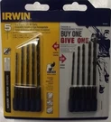 Irwin 1853963 Piece Black Oxide 1/4" Hex Shank Drill Bit Set. Fixed Price $8.00.