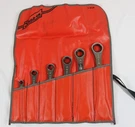 Vintage Snap On Double Ended Pc Sae Ratcheting Wrench Set Roll Pouch C-62B. Fixed Price $199.99.