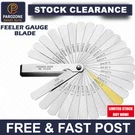 Feeler Gauge 32 Blade Dual Marked Metric Imperial Gage Brass. Fixed Price $6.71.