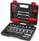 New Powerbuilt #640743 61 Pc. 1/4" & 3/8" Sae Metric Socket Set. Fixed Price $35.00.