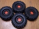 Axial 4WS Capra Pro-line Baja Predator Tire 12MM Bead-loc 1.9 Orange Wheel. Fixed Price $55.99.
