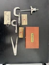 Vintage Starrett Micrometer Lot W/depth Angle Gage & Hermaphrodite Scriber. Fixed Price $149.99.