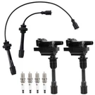 2X UF407 Ignition Coil Pack & Spark Plug Wire Set For 01-05 Mazda Protege 2.0L. Fixed Price $53.99.