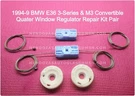 1994-9 Bmw E36 3-SERIES M3 Convertible Quarter Window Regulator Repair Kit. Fixed Price $100.00.