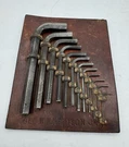 Unbrako Metric Hex Key Set 12 Pieces In Brown Leather Personalised Holder. Fixed Price $29.00.