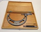 Nsk Japan Micrometer 4-5" 0.0001" Graduation Wooded Box Code No. 103-219 OM-5"V. Fixed Price $35.00.